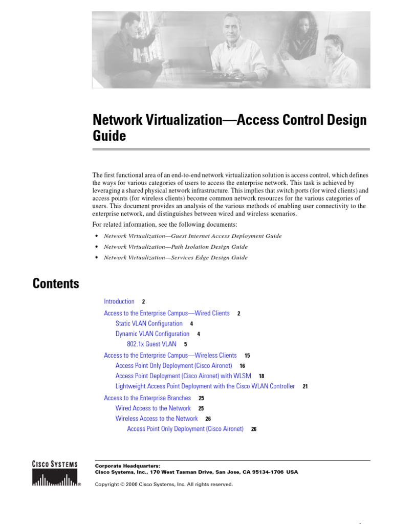 Access Control Design Guide PDF Wireless Lan Computer Network