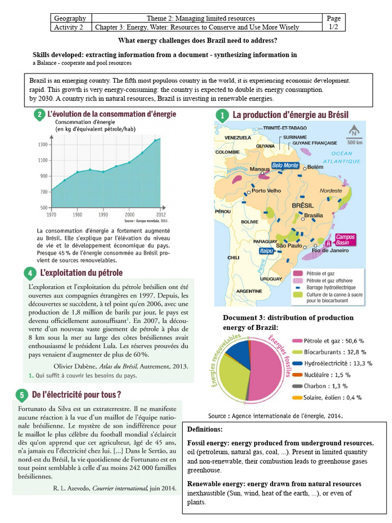 5th G3 Activity 2 Correction Distance | PDF | Renewable Energy | Energy ...