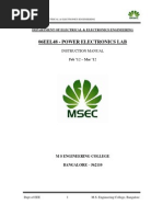 Power Electronics Lab Manual of 4th Sem EEE