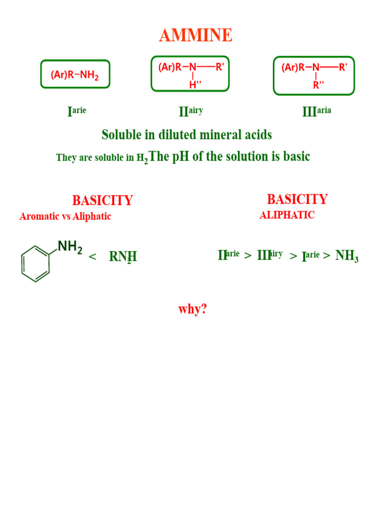 Understanding Amines and Their Reactions | PDF | Amine | Chemical ...