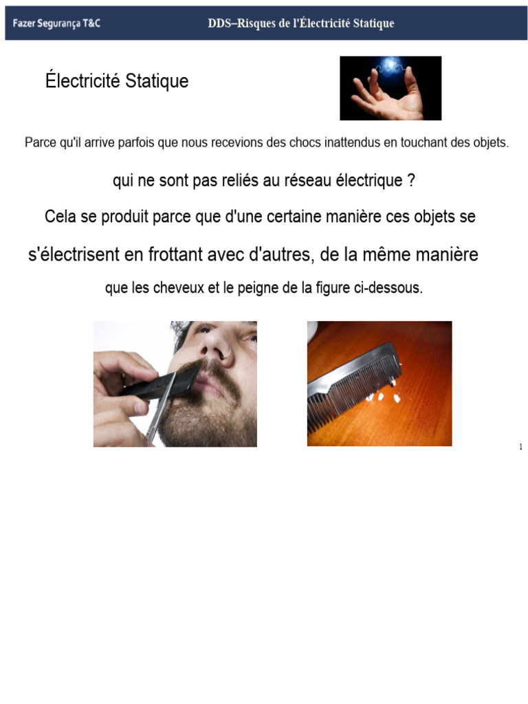 Risques d'Électricité Statique en Conduite | PDF | Électrostatique ...