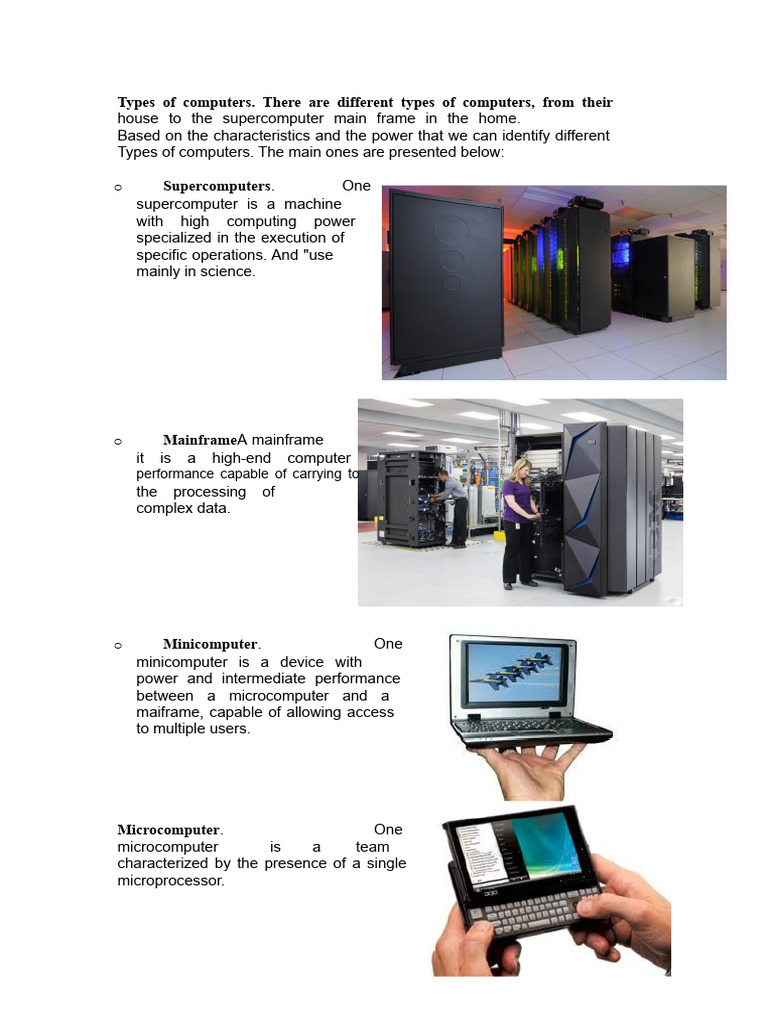 Types of Computers Explained | PDF