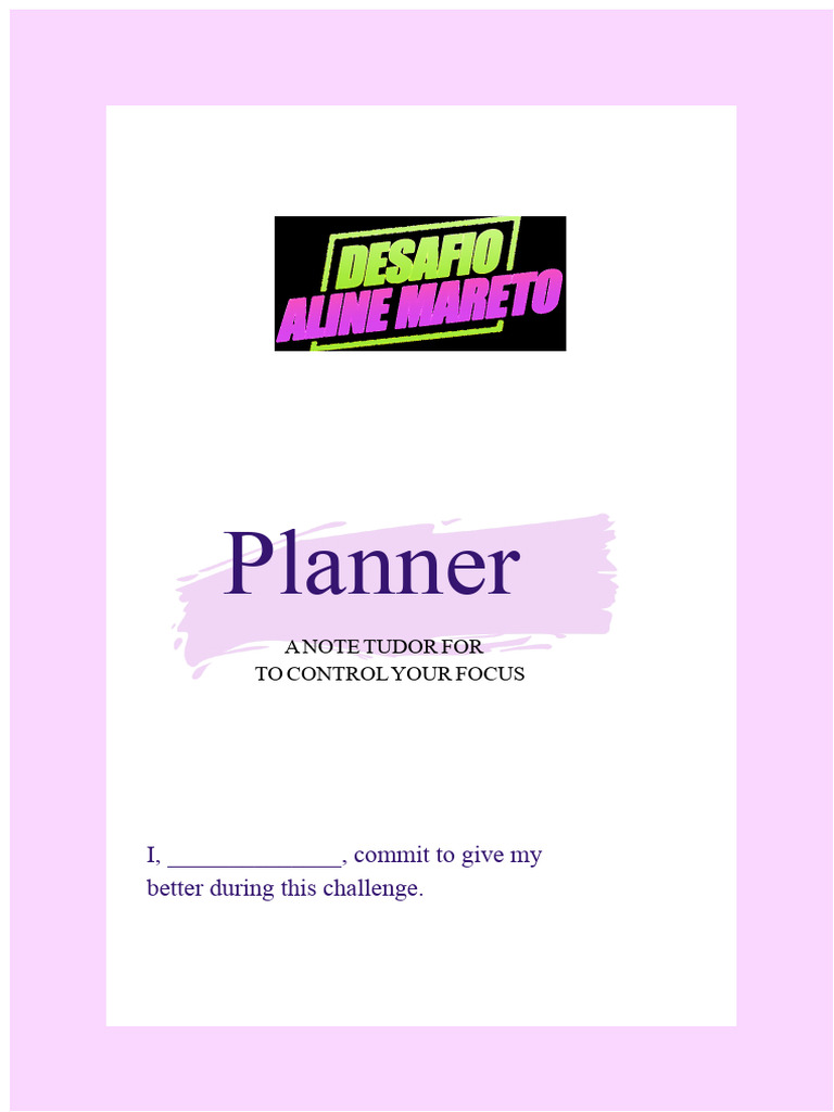 Planner Challenge PDF | PDF