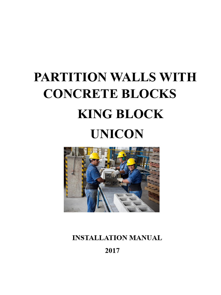 Concrete Block Partition Wall Guide | PDF | Concrete | Wall