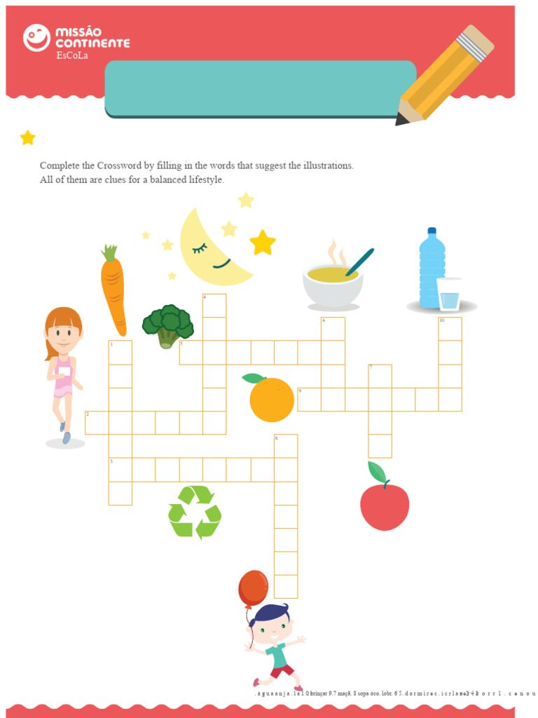 Crossword Puzzle Healthy Life | PDF