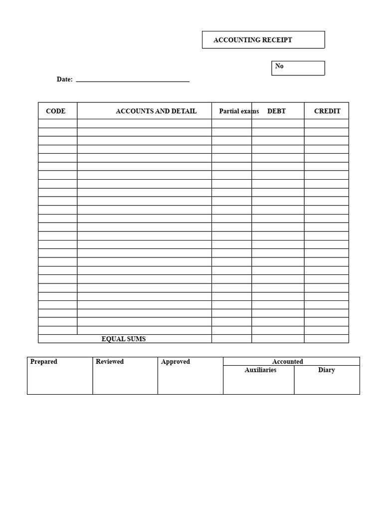 Accounting Receipt Template | PDF