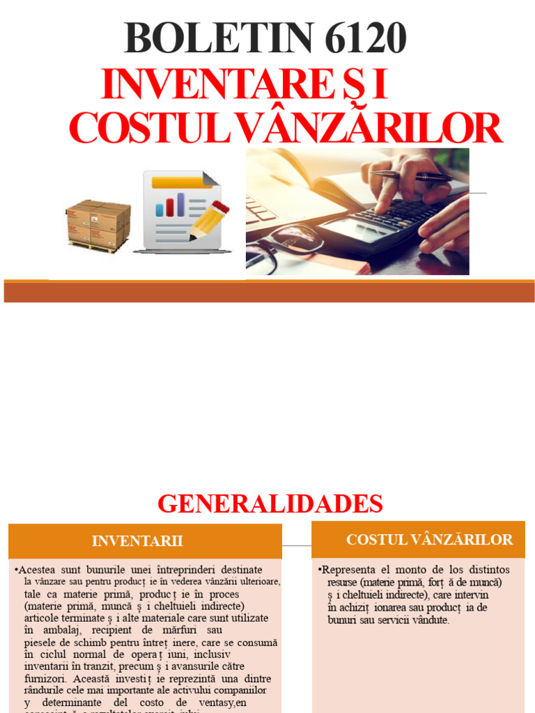 Buletinul 6120. - Inventare Și Costul Vânzărilor | PDF