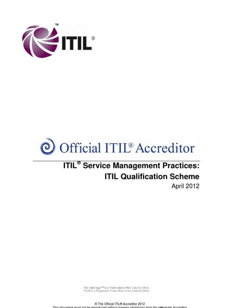 ITIL Qualification Scheme Brochure v2.0 | PDF | Itil | It Service ...