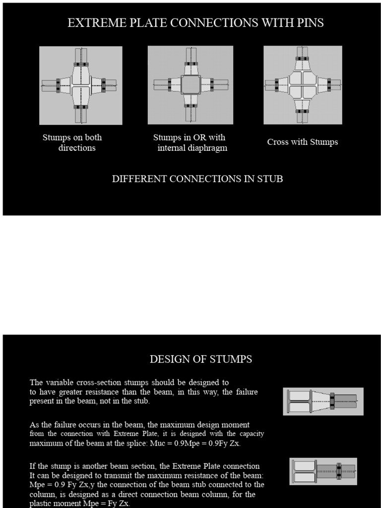 Extreme Plate Connections for Stumps | PDF | Beam (Structure) | Column