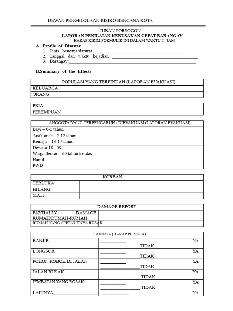 Formulir Rdana Barangay | PDF