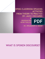 Developing Classroom Speaking Activities