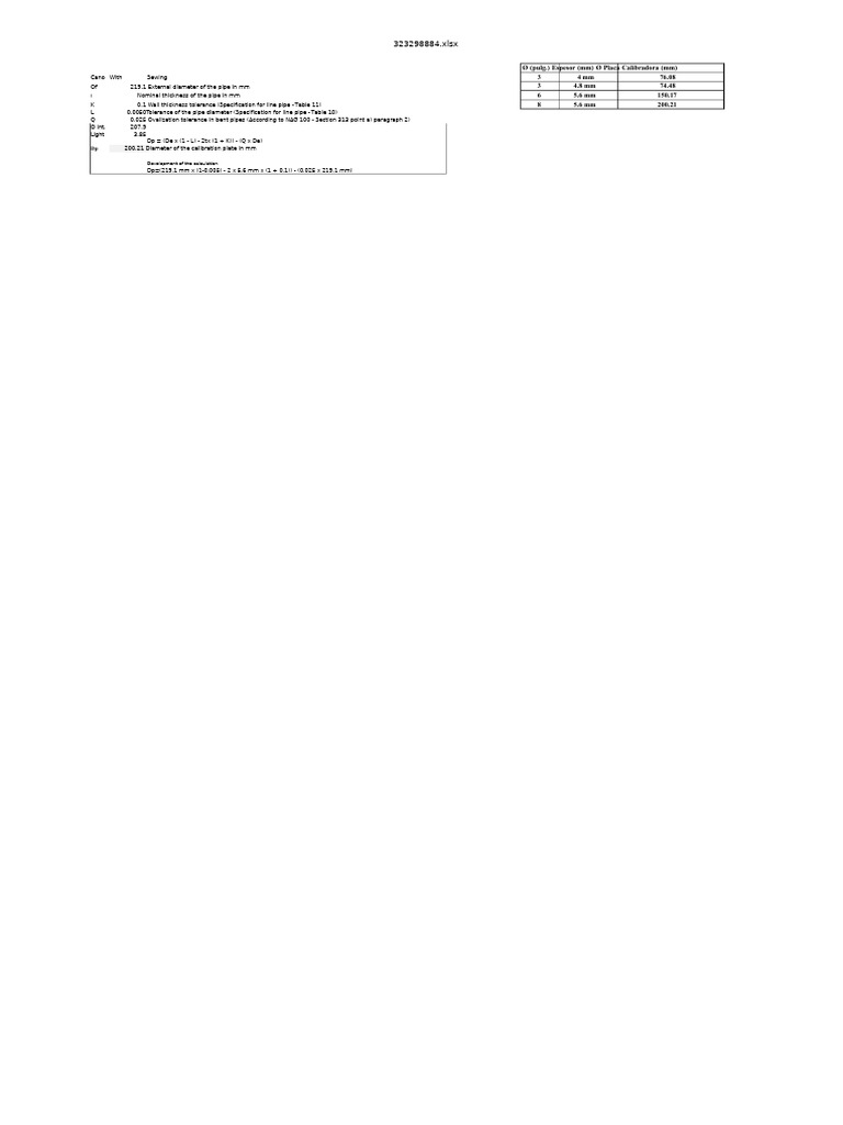 Calibration Plate Calculation | PDF | Pipe (Fluid Conveyance ...