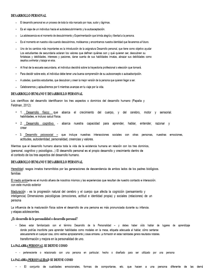 Guía Completa sobre Desarrollo Personal | PDF | Aprendizaje ...