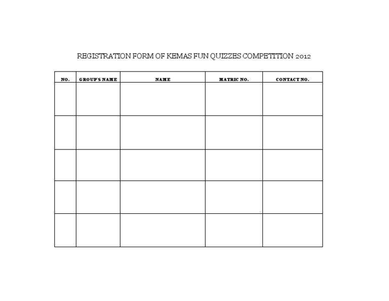 Registration Form | PDF