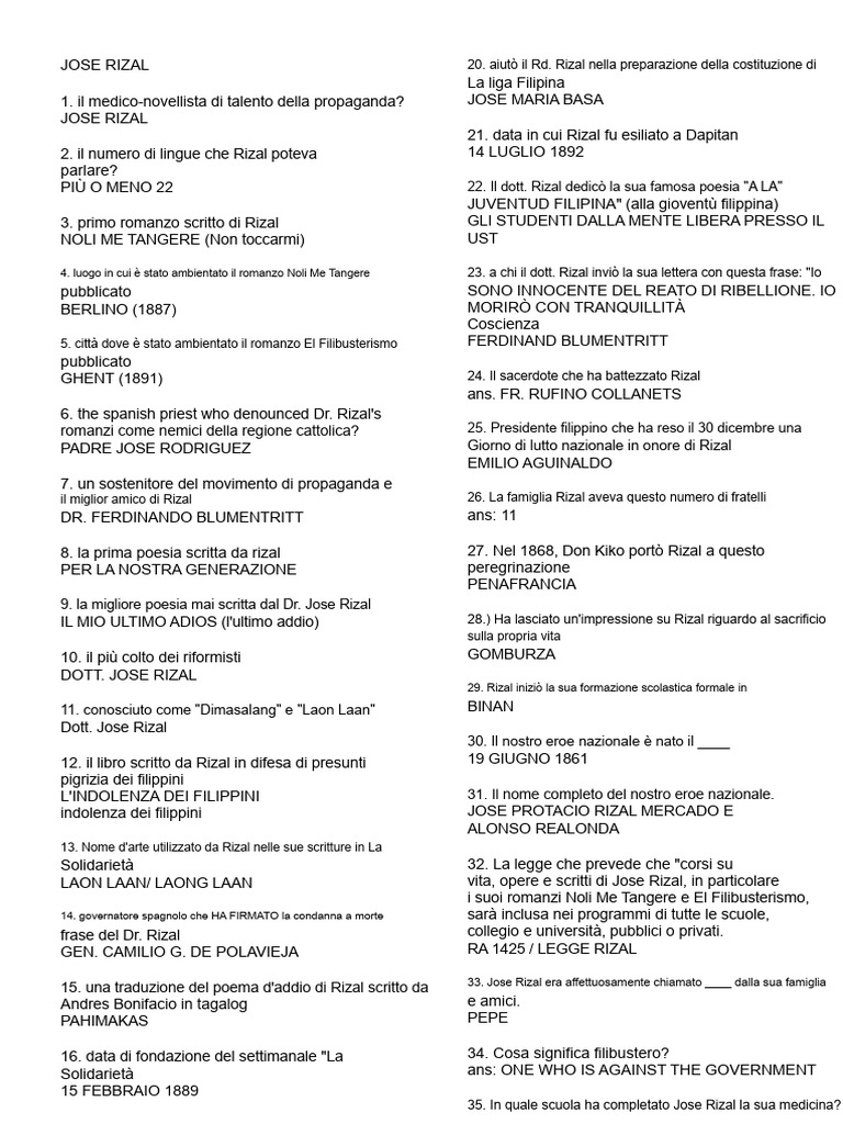 LET Revisore Rizal | PDF