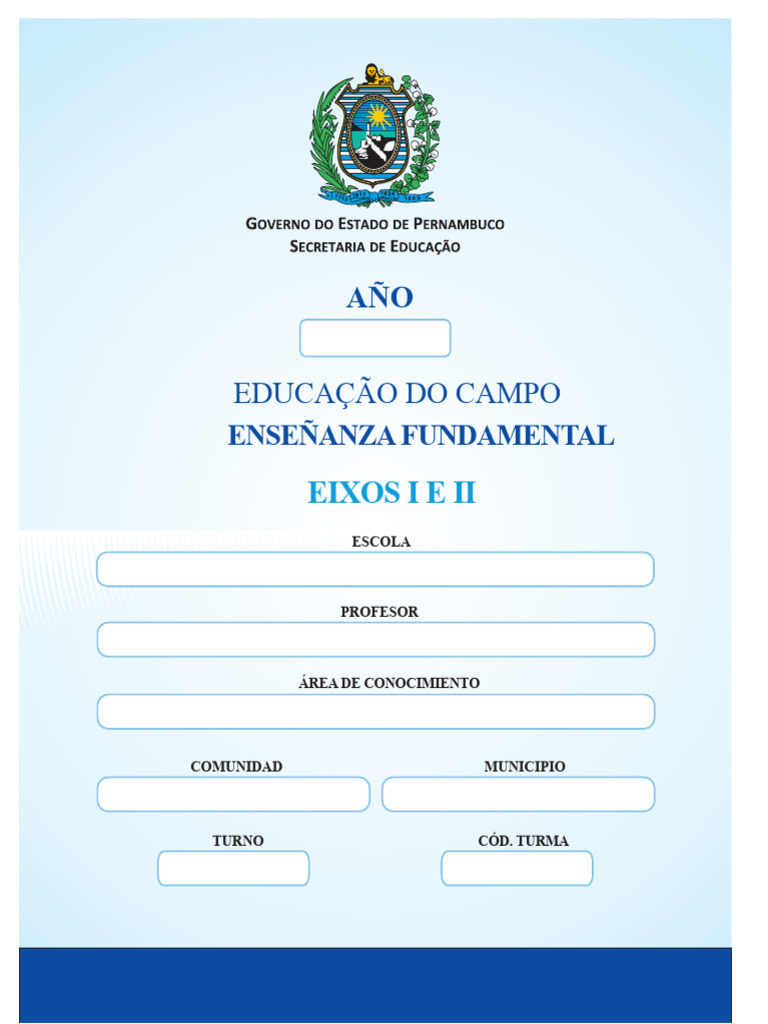 Modelo para Diario de Clase EJA CAMPO Pernambuco | PDF | Science | Maestros