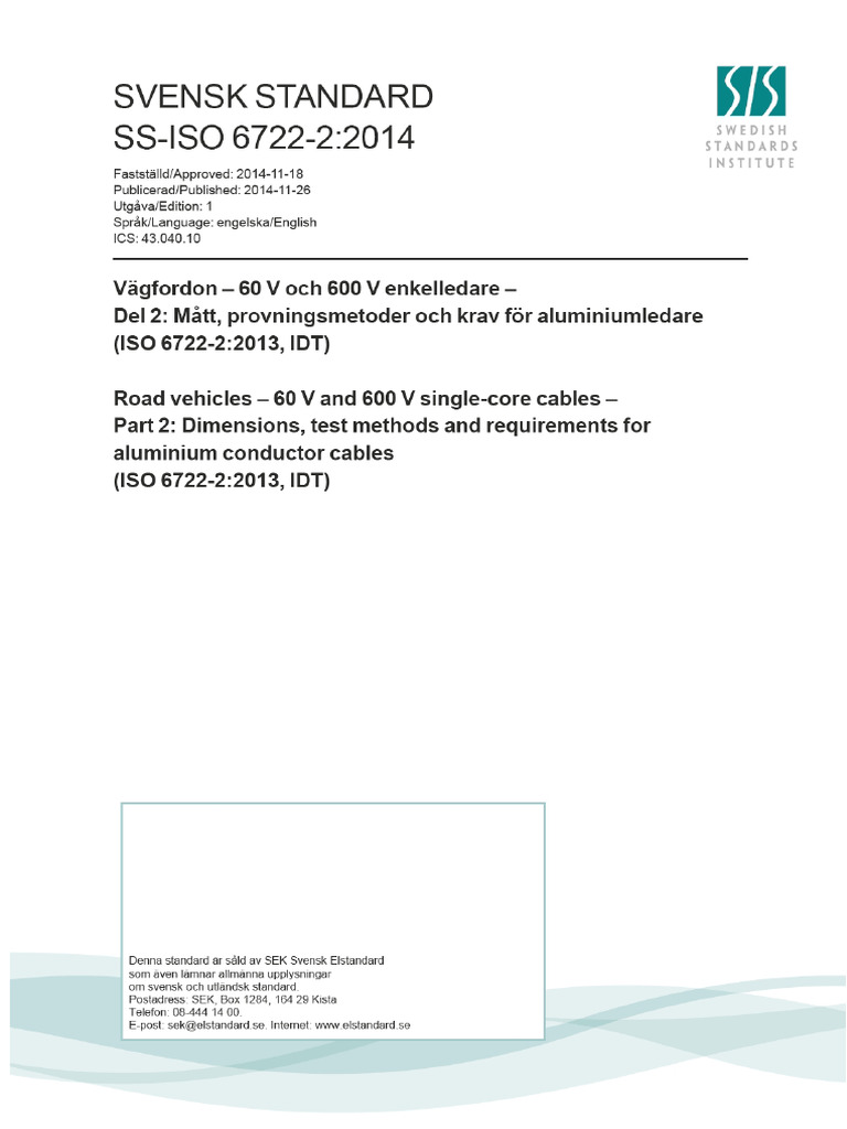 Normativa ISO 6722-2: Cables de Aluminio | PDF | Conductor electrico ...