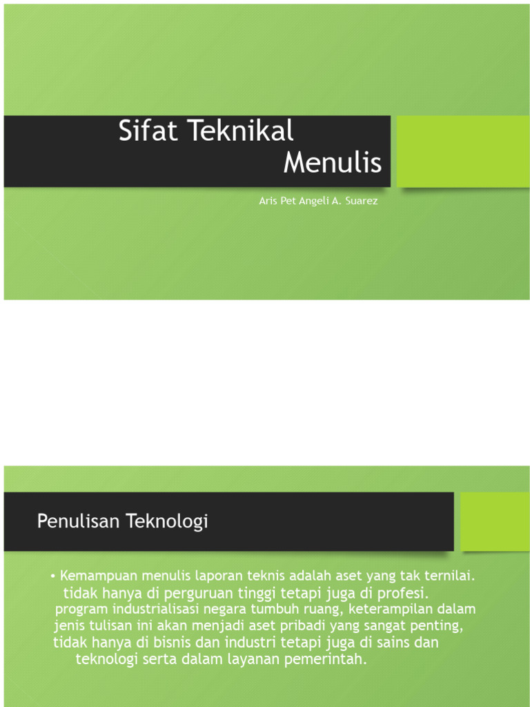 Sifat Penulisan Teknikal | PDF