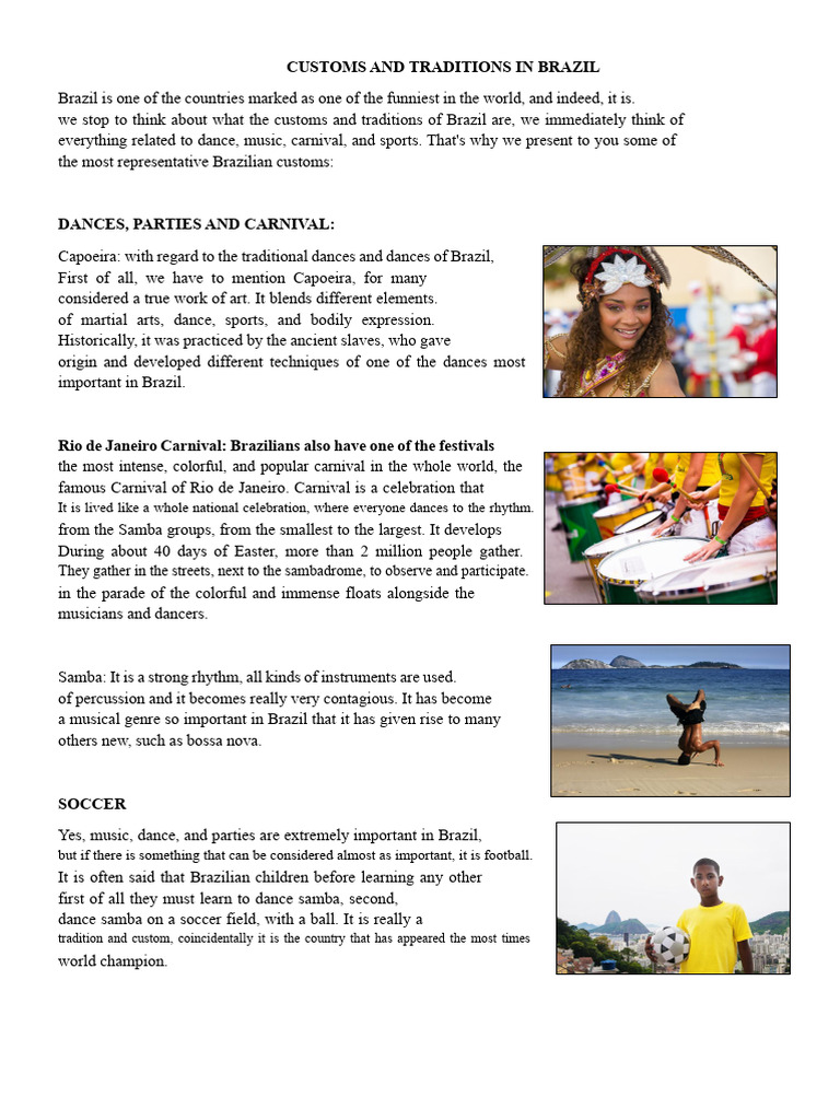 Brazilian Customs and Traditions Explained | PDF | Carnival | Brazil