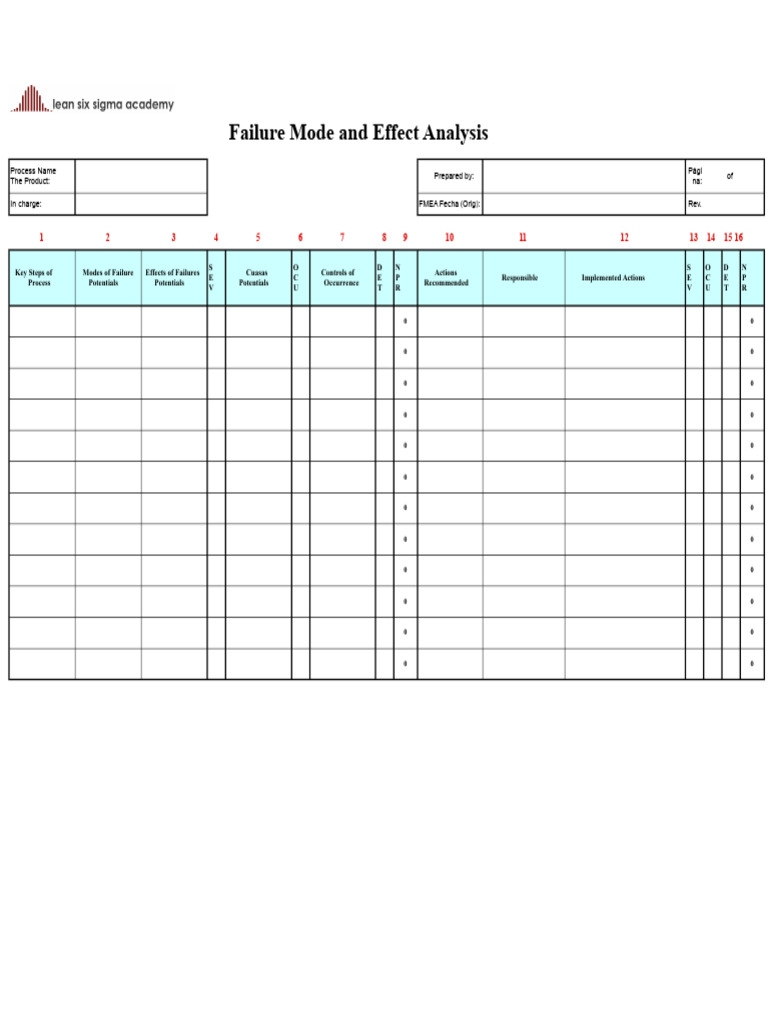 AMEF Template | PDF | Decision Making | Business Process