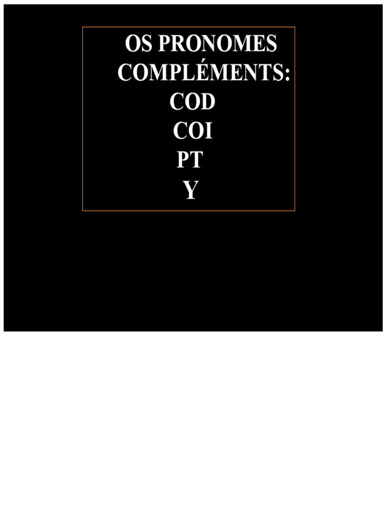 Pronomes em Francês: COD e COI | PDF | Pronome | Linguística