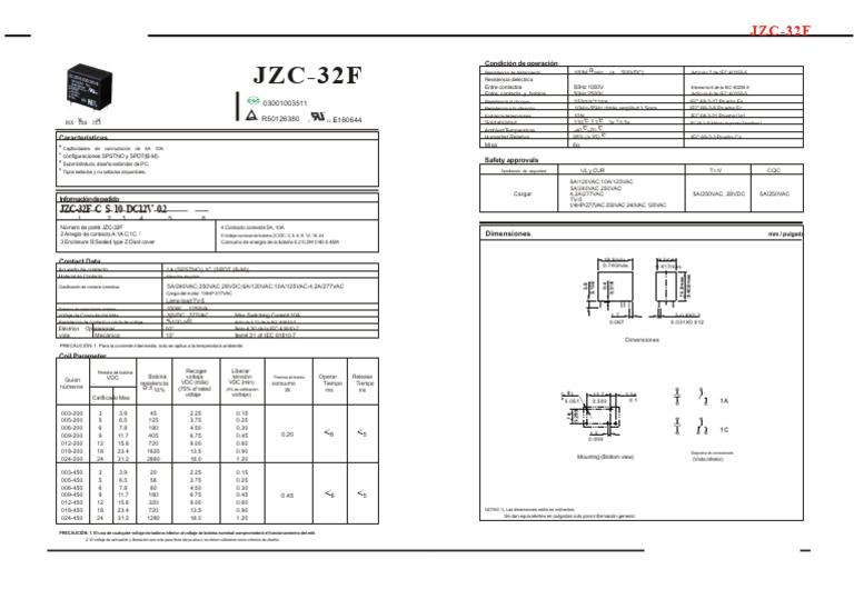 JZC 32F Etc PDF | PDF | Ingenieria Eléctrica | Cantidad