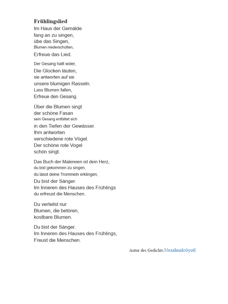 Frühling Lied | PDF