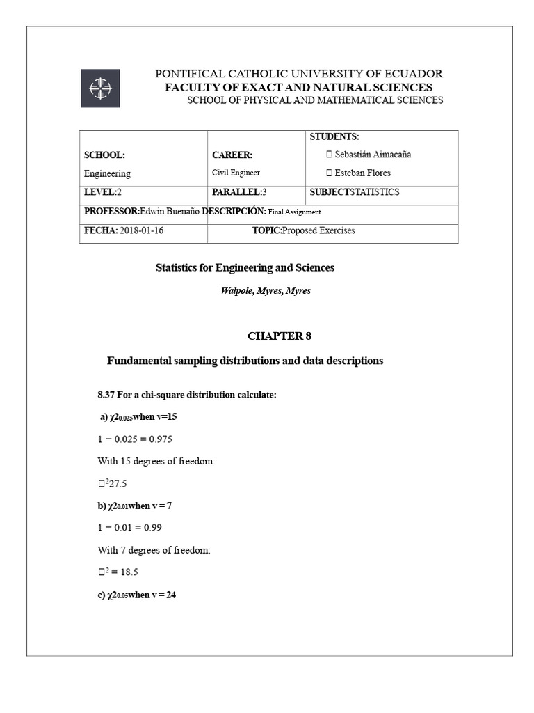 Final Assignment Statistics Ready | PDF | Degrees Of Freedom ...