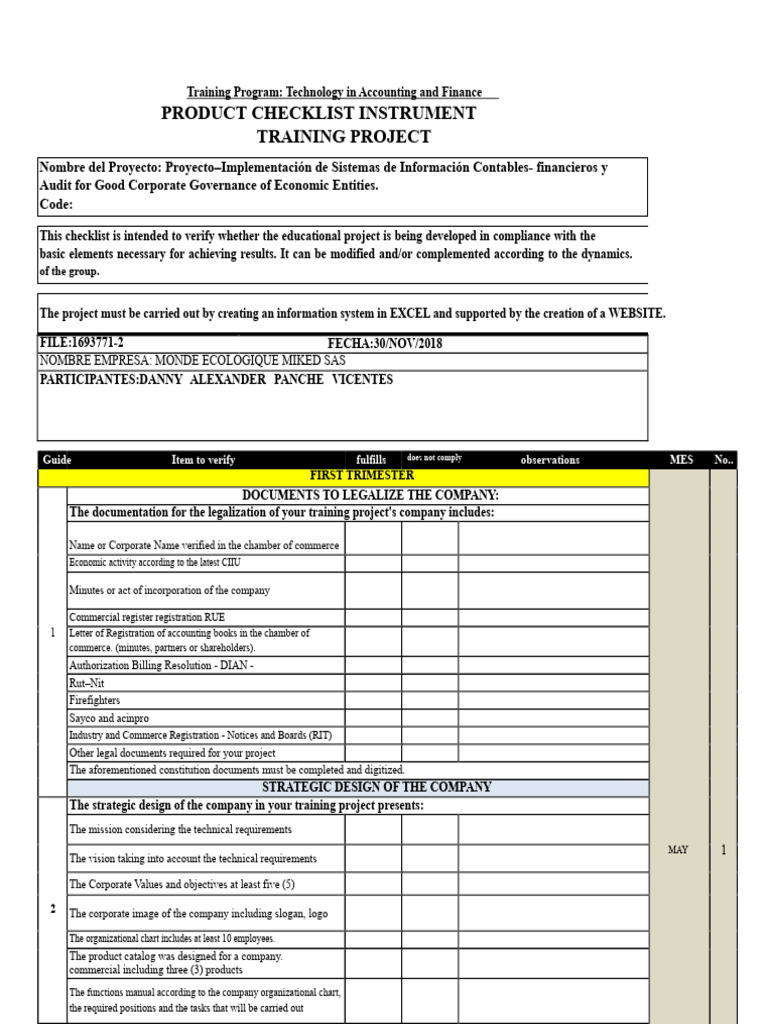 Product Checklist - New Project | PDF | International Financial ...