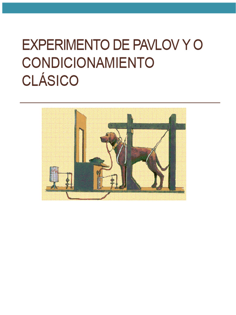 Clase 3 Experimento de Pavlov | PDF | Condicionamiento clásico | Biología