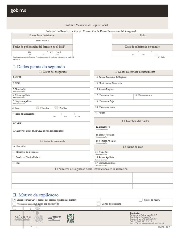 Regularização de Dados IMSS | PDF | México