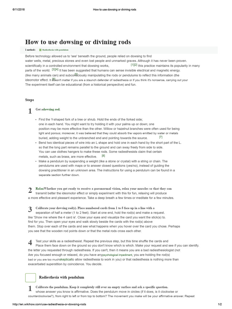 How to Use Dowsing Rods Effectively | PDF | Dowsing
