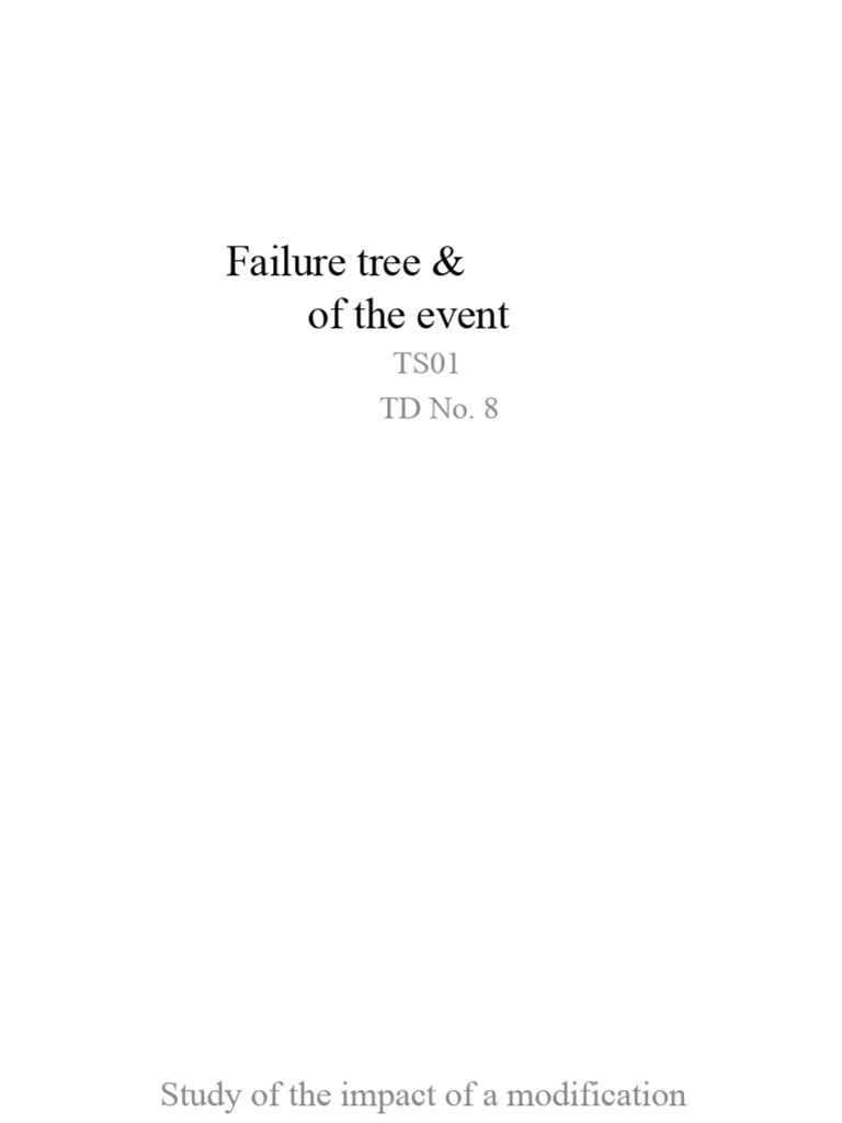 Failure Tree & TS01 TD N 8rezrgezr | PDF