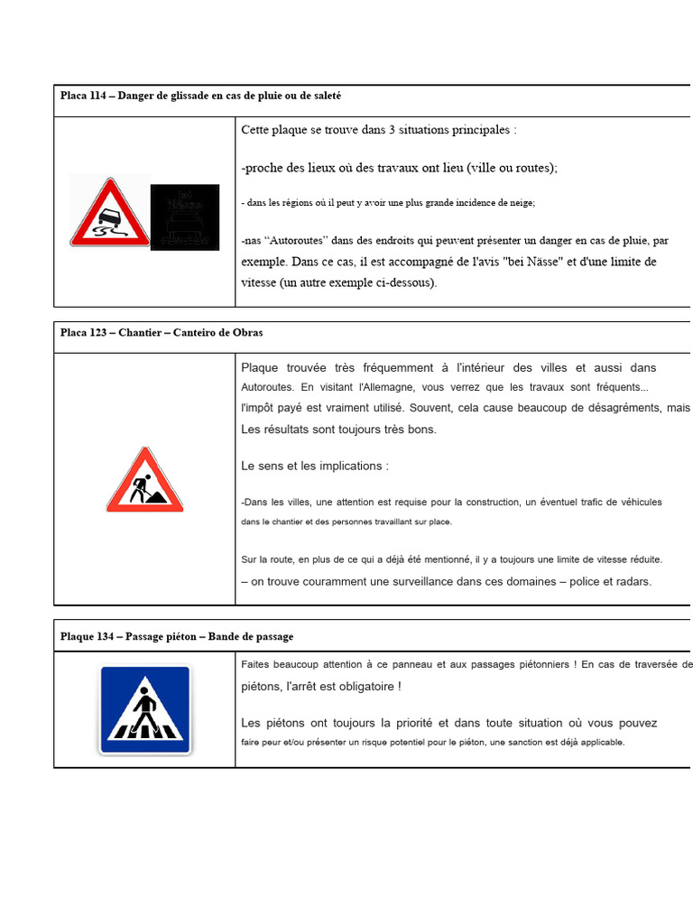 Panneaux de signalisation routière en Allemagne | PDF | Autoroute ...