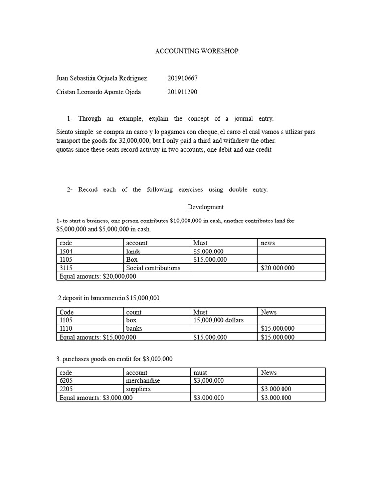 workshop ACCOUNTING N3 | PDF | Debits And Credits | Banks