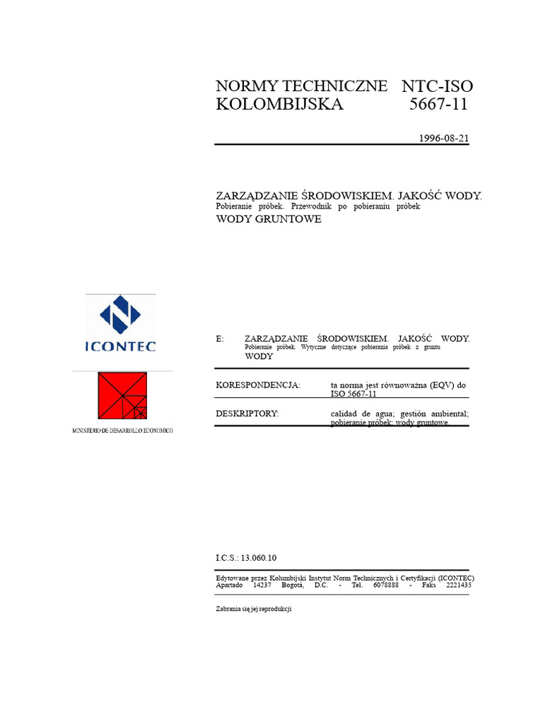 NTC Iso5667 11 | PDF