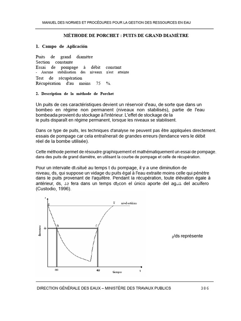 Méthode Porchet pour Puits d'Eau | PDF | Gestion de l'eau | Sciences de ...