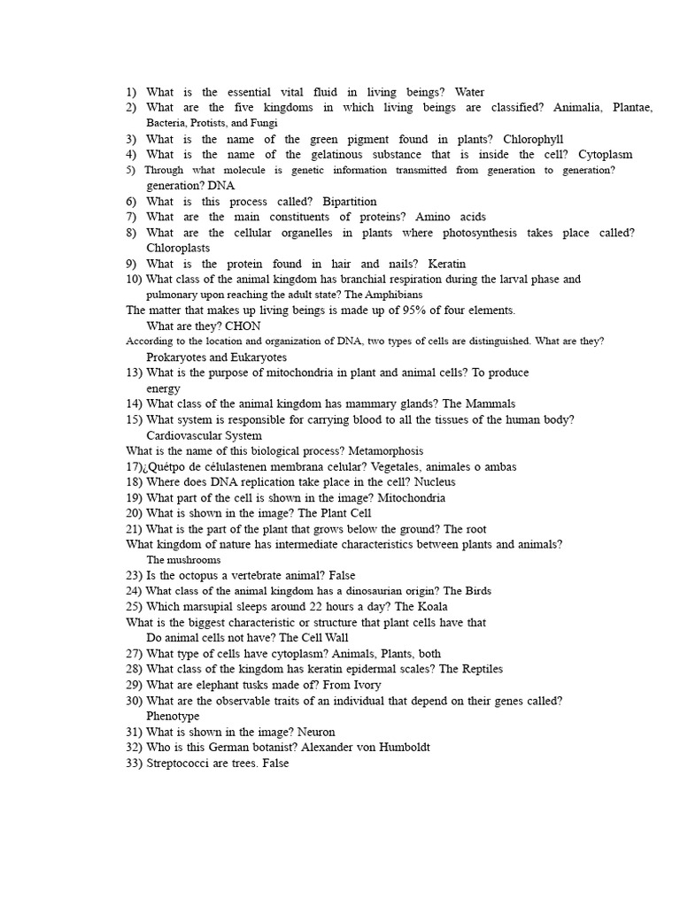 Essential Biology Concepts Explained | PDF | Cell (Biology) | Biology