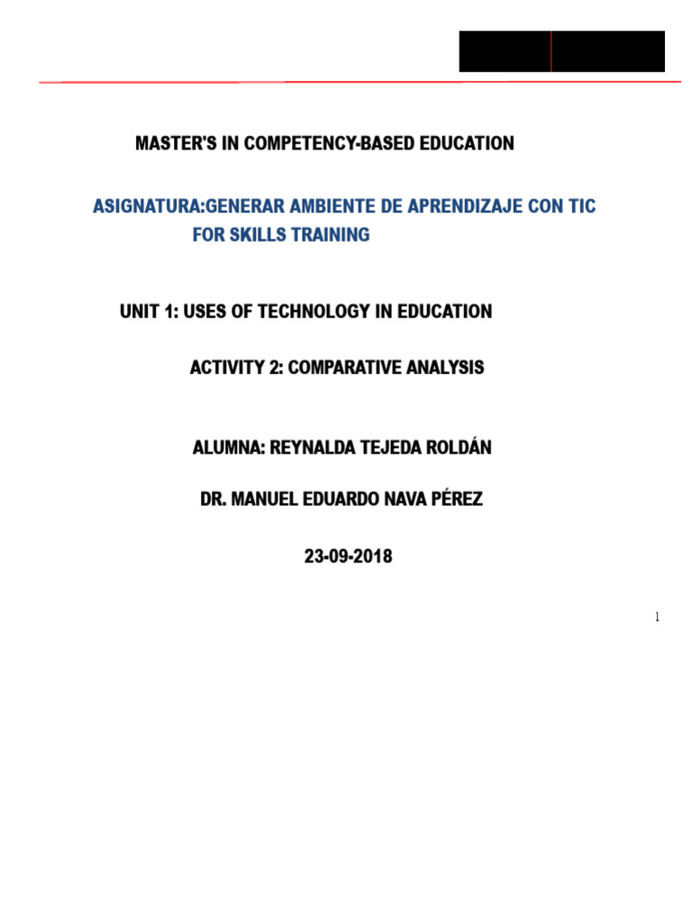 ICT in Competency-Based Education Analysis | PDF | Educational ...
