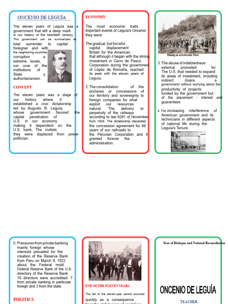 Triptych Oncenio of Leguía | PDF | Peru | Economies