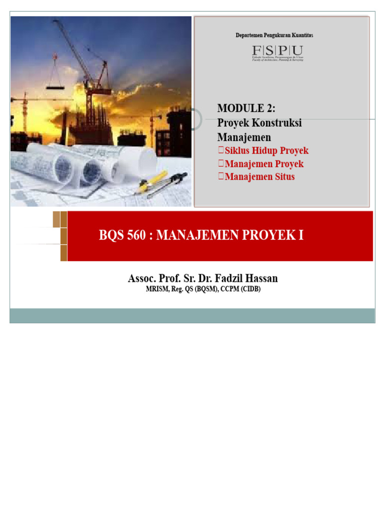 Kuliah 2 - Manajemen Proyek Konstruksi (2).ppt | PDF