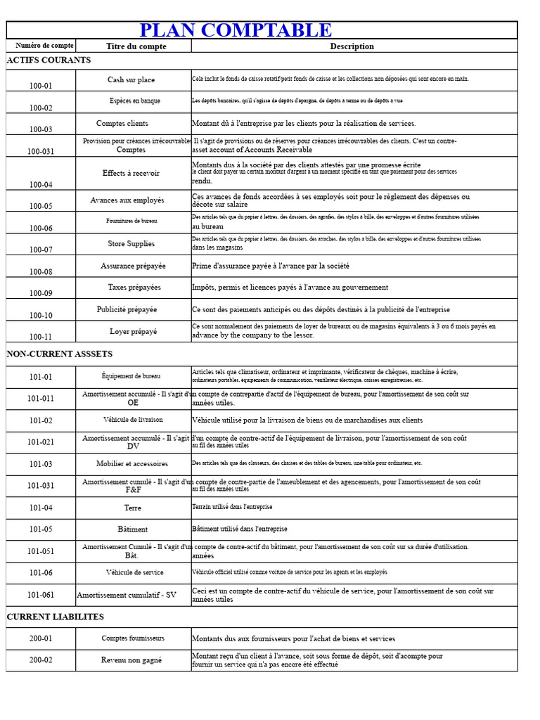 Plan Comptable : Actifs et Passifs | PDF | Capitaux propres | Banques