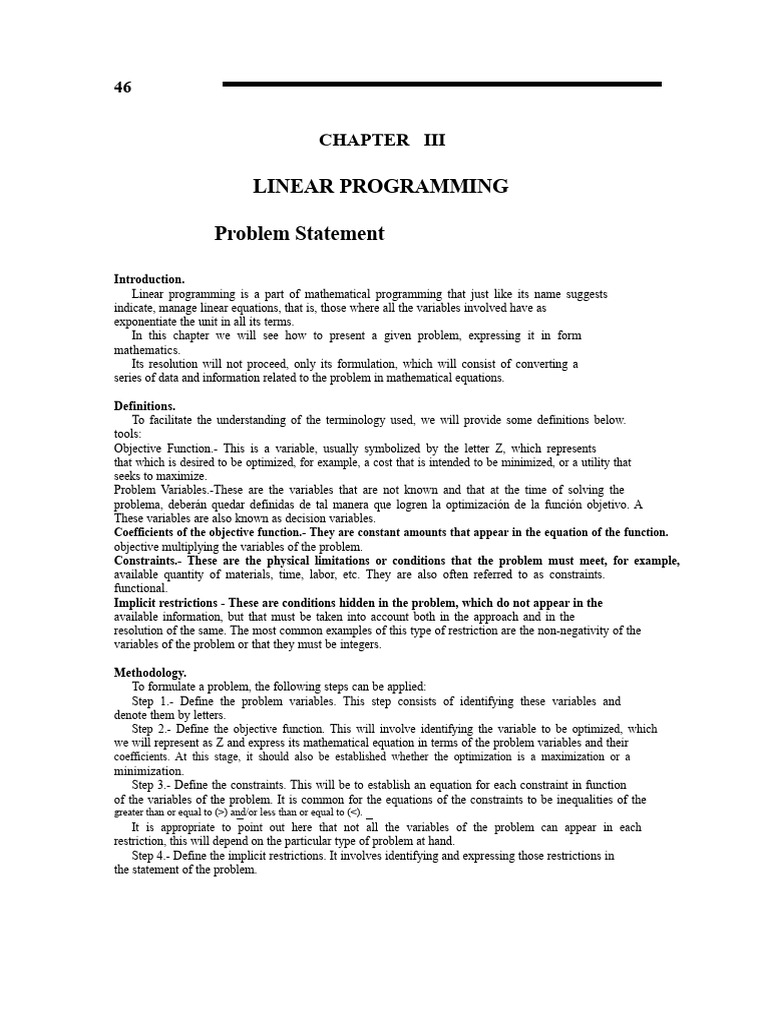 Plant Prob Prog Lineal | PDF | Variable (Mathematics) | Equations