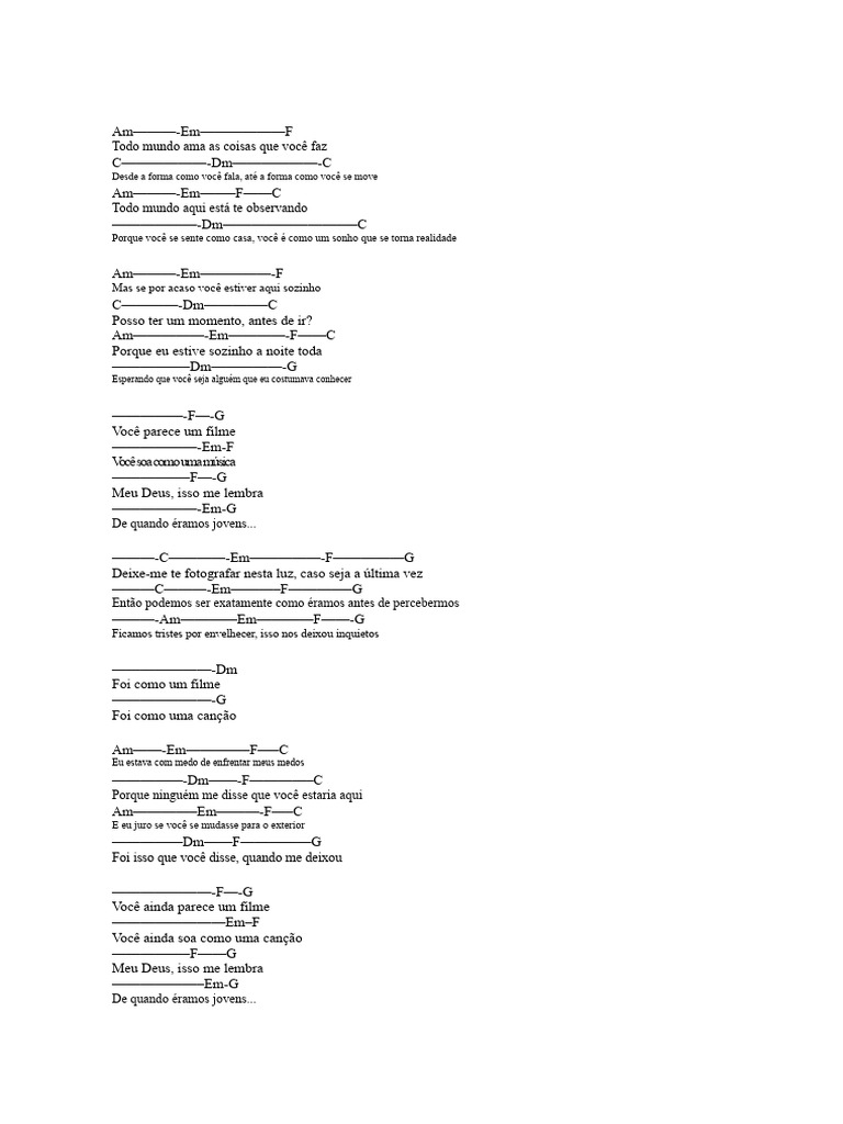 Reflexões sobre a Juventude e o Tempo | PDF | Amor | Música gravada