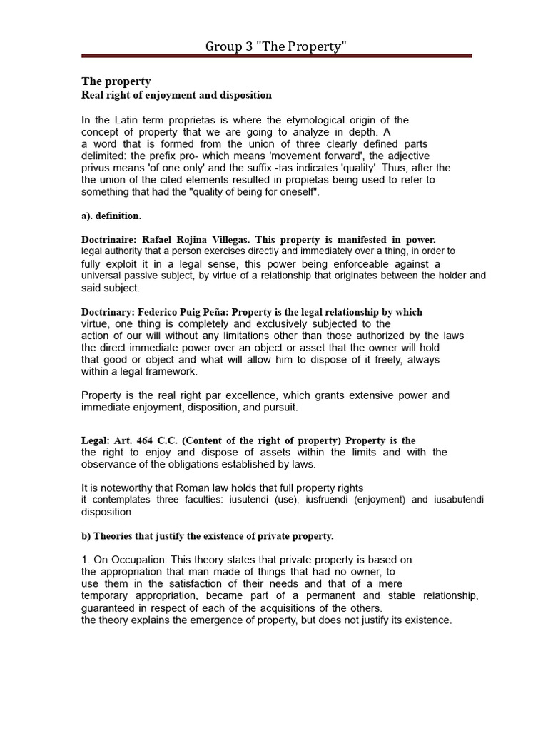 Understanding Property Rights and Theories | PDF | Property | Eminent ...