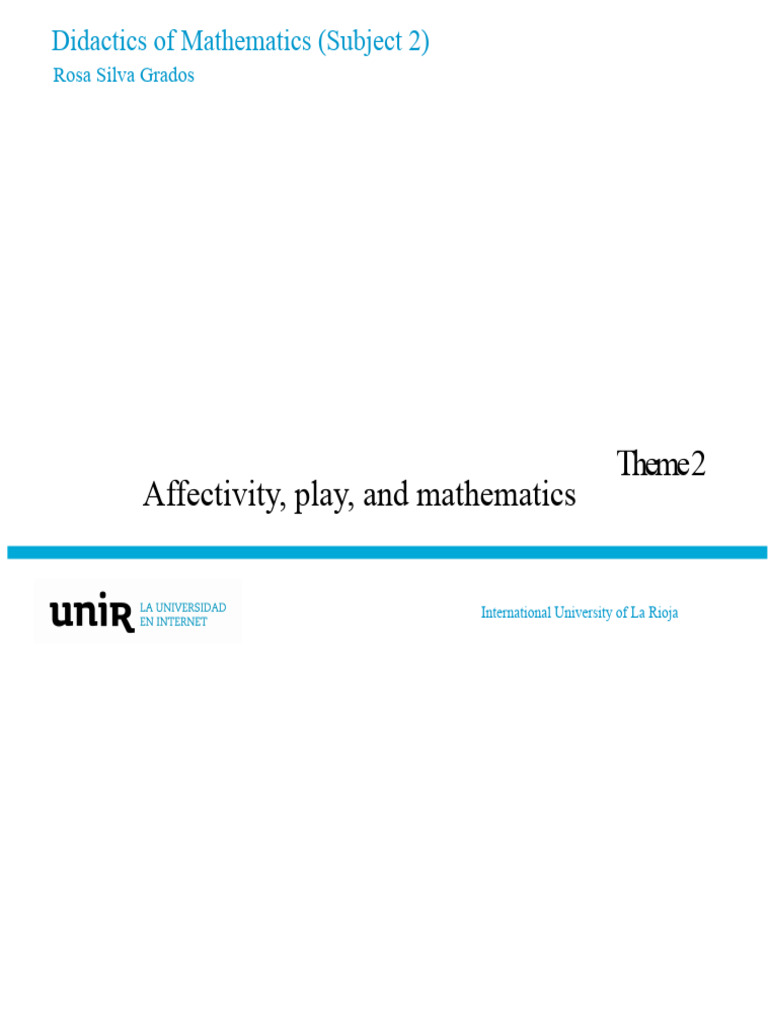 Emotions and Games in Math Education | PDF | Mathematics | Affect ...