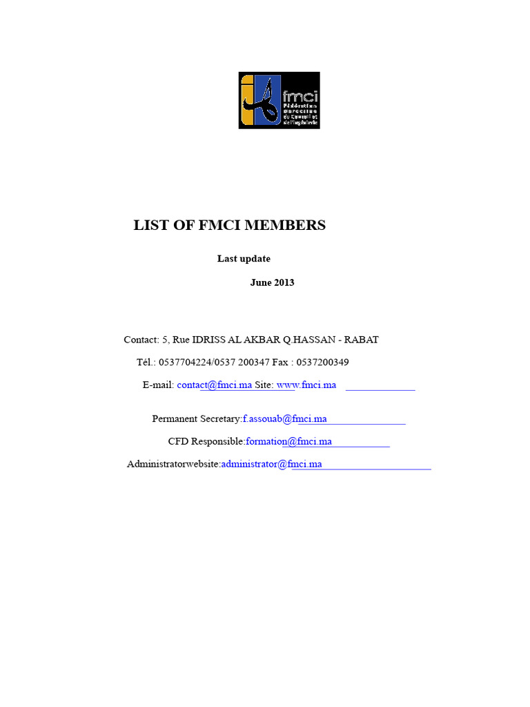 List of Study Offices 2013 | PDF | Casablanca | Morocco
