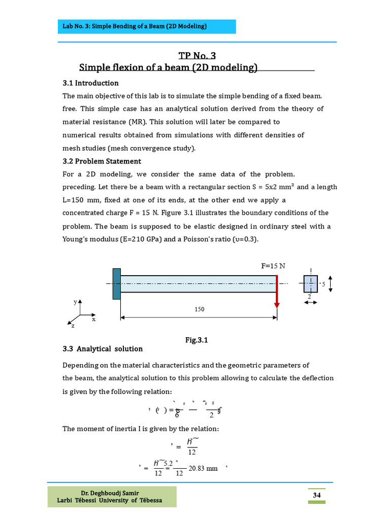 Beam Bending Simulation in ABAQUS | PDF | Bending | Beam (Structure)