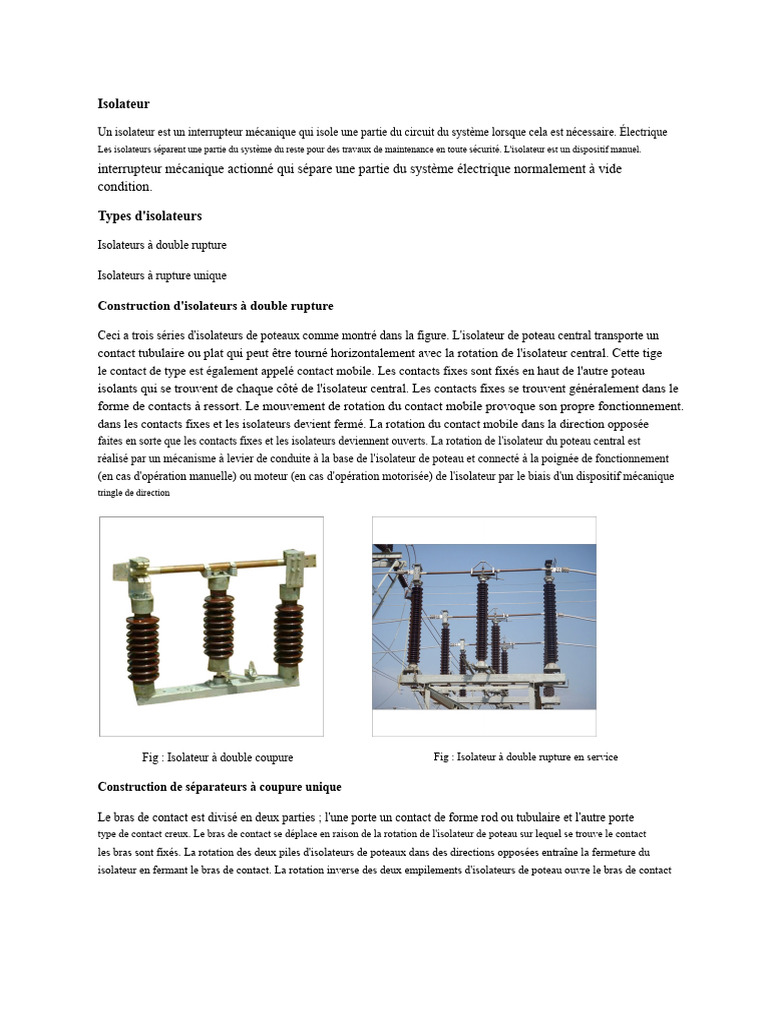Comprendre les isolateurs et contacteurs électriques | PDF | Inducteur ...
