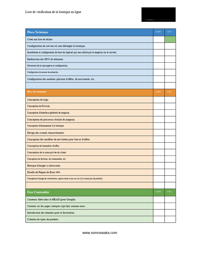 Checklist pour créer une boutique en ligne | PDF | Serveur ...